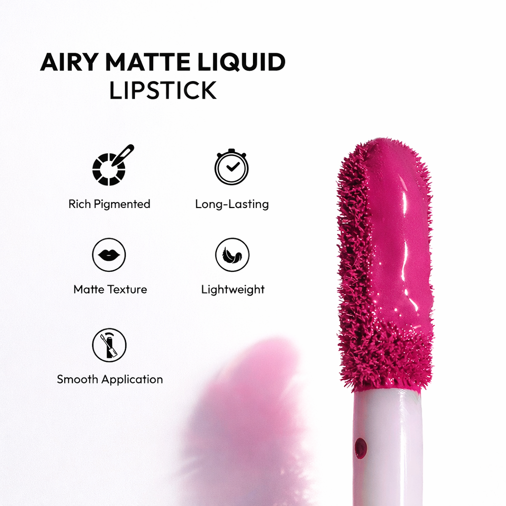 Herlan Airy Matte Liquid Lipstick-Timeless Rose