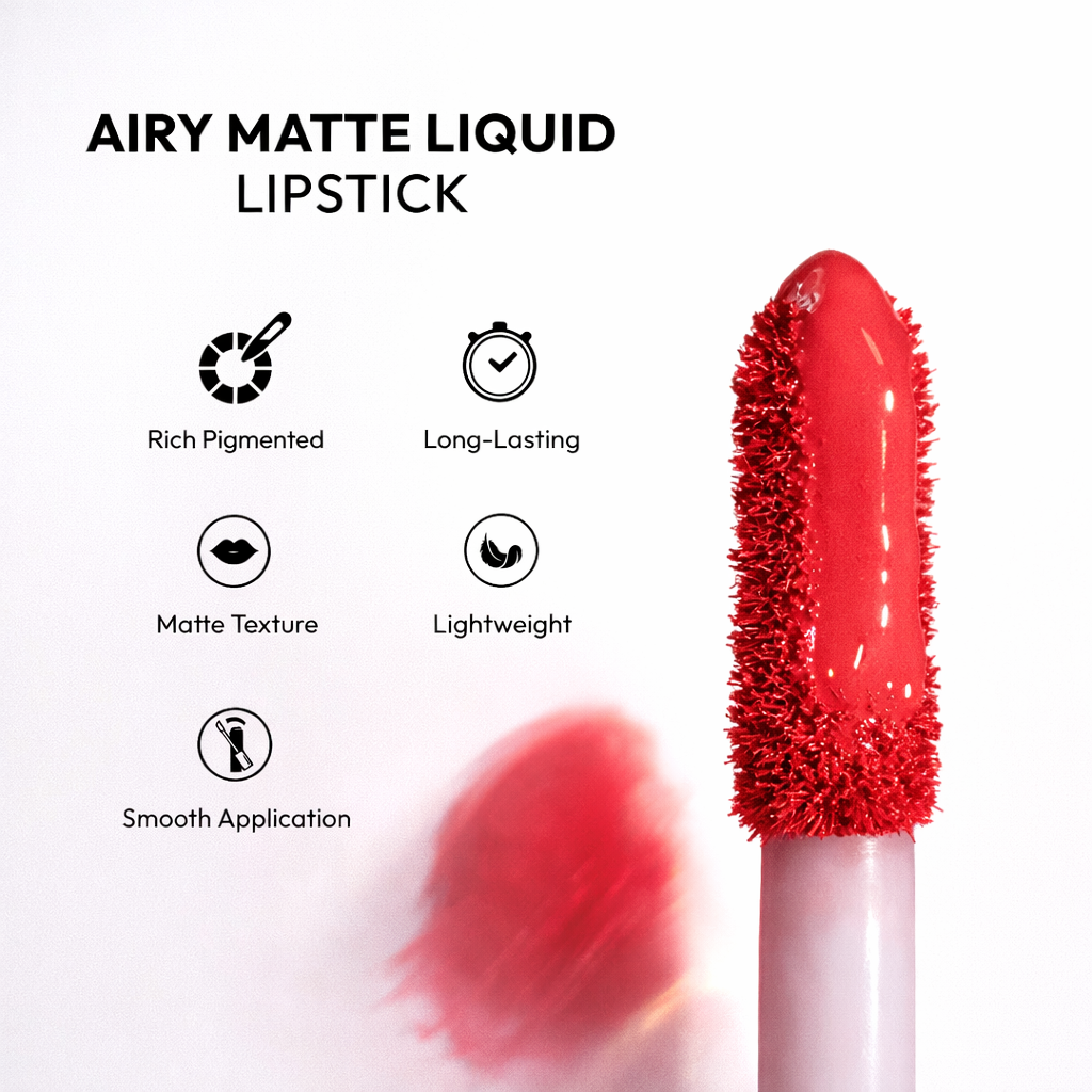 Herlan Airy Matte Liquid Lipstick-Flame Kiss
