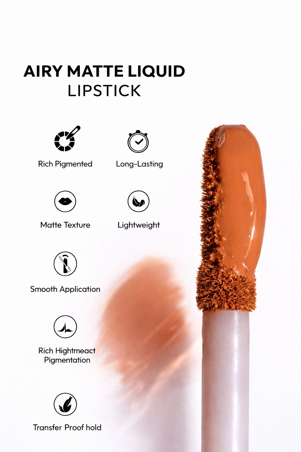 Herlan Airy Matte Liquid Lipstick-Maple Mocha