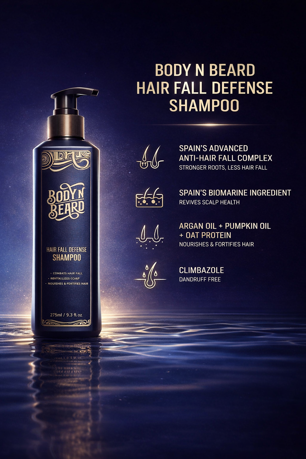  Body N Beard Hair Fall Defense Shampoo 200ml