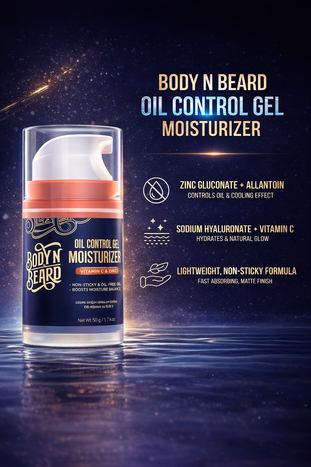 Body N Beard Oil Control Gel Moisturizer