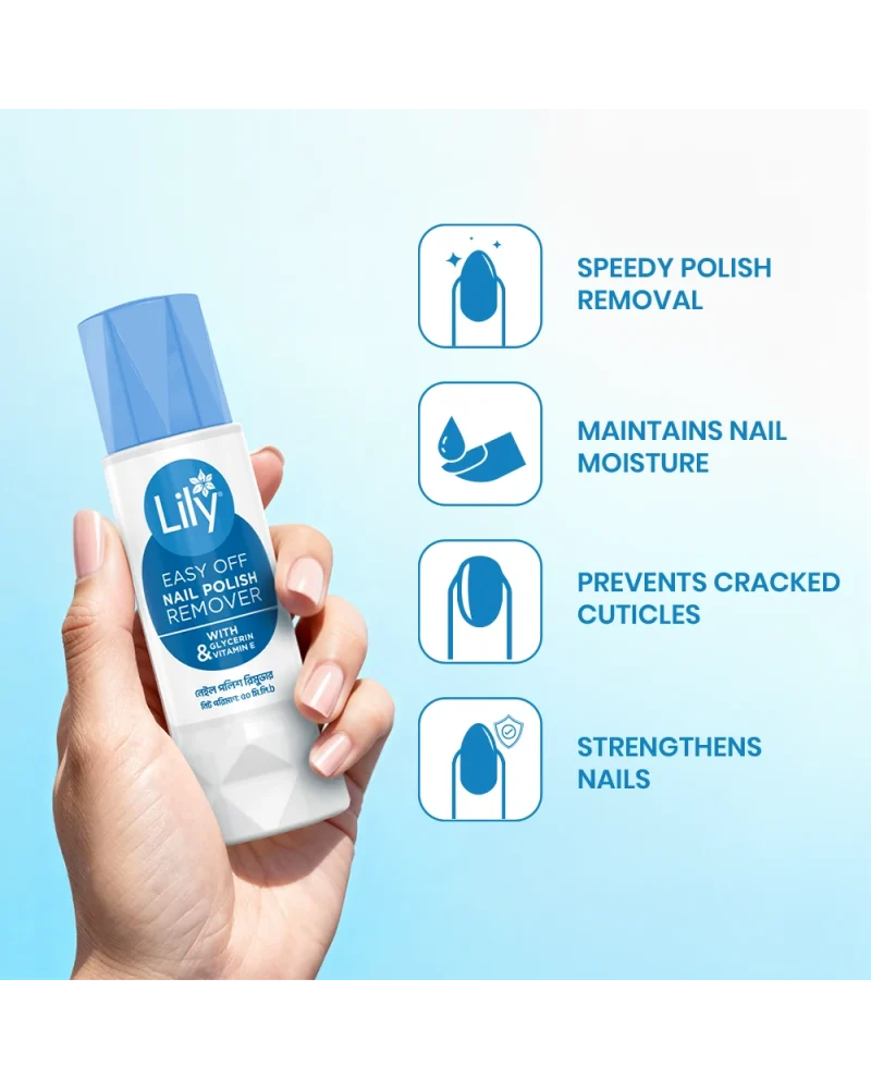 Lily Easy-Off Nail Polish Remover - Acetone Based 50 ml